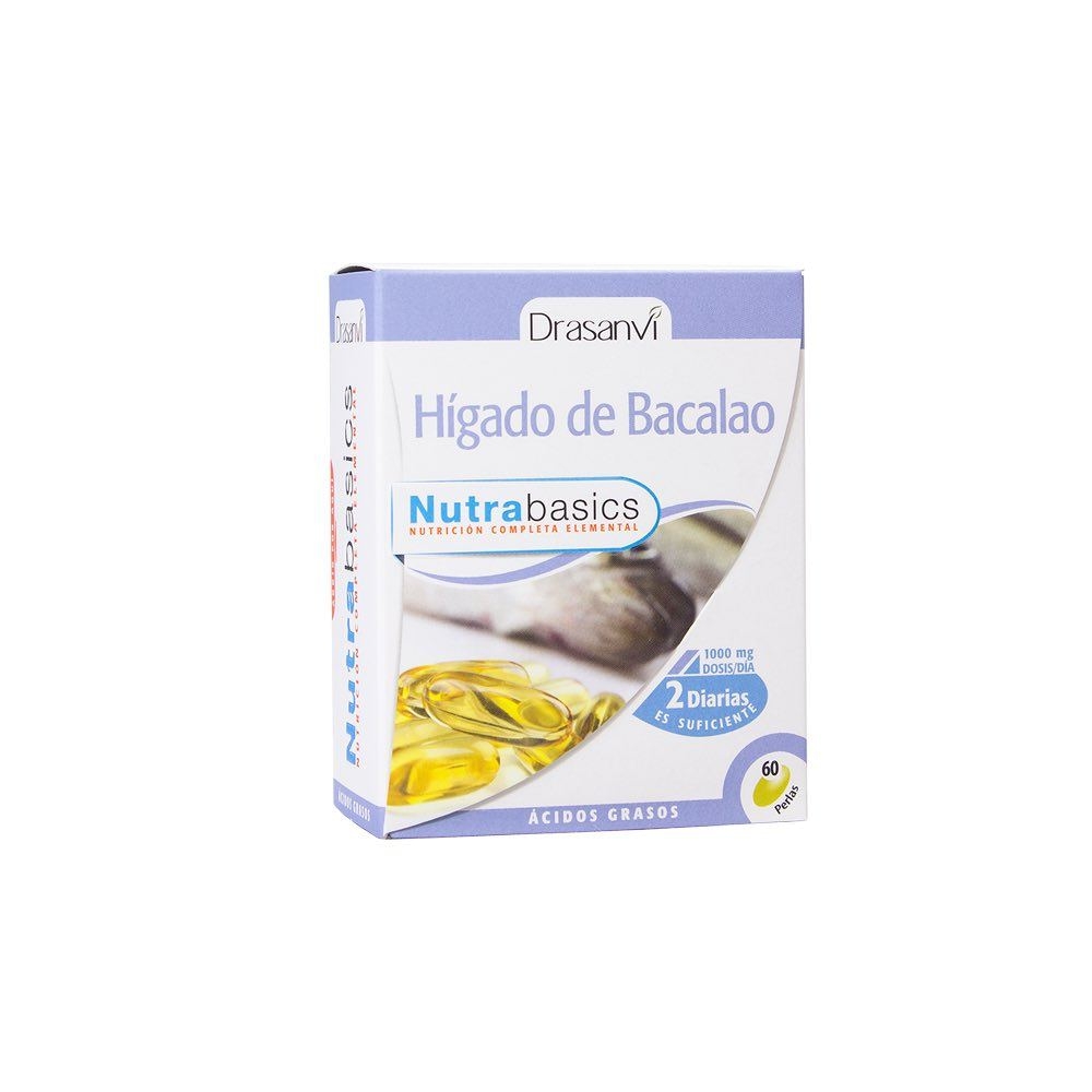 Aceite de Hígado de Bacalao 60 cápsulas Nutrabasics Drasanvi