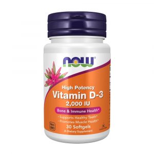 vitamina d3 2000ui com 30 cápsulas da marca now foods