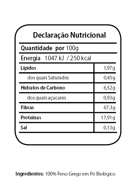 Feno Grego em Pó 125g - Ervanário Portuense