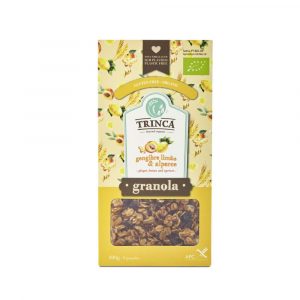 Granola da trinca de gengibre e alperce