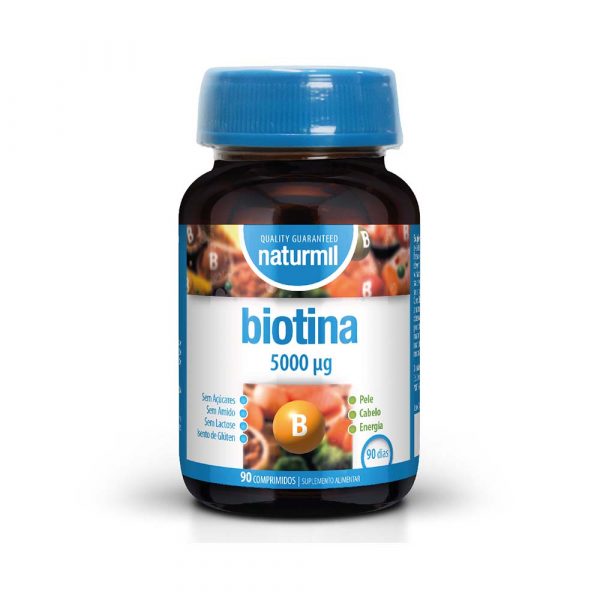 Biotina 5000 µg 90 Comprimidos - Naturmil