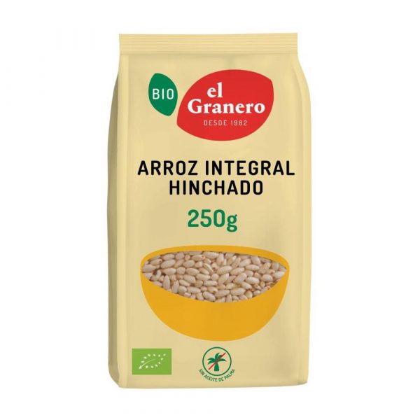 Arroz integral puff bio da marca El Granero agora opção familiar