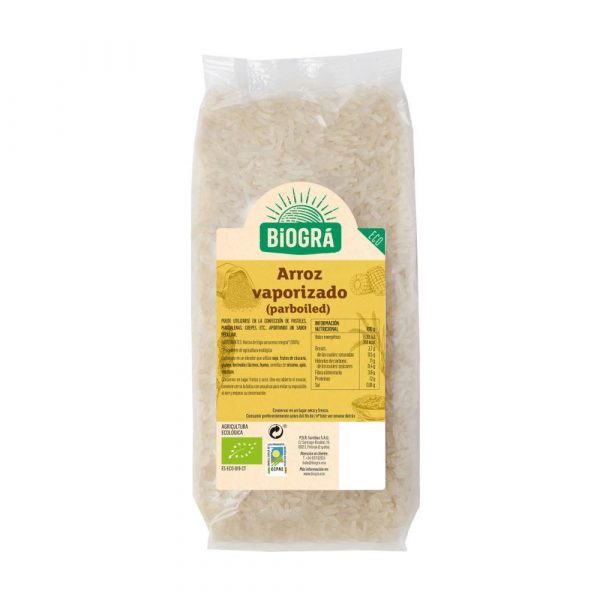 Arroz vaporizado da marca biográ