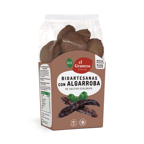 Biscoitos de Alfarroba bio da marca el granero