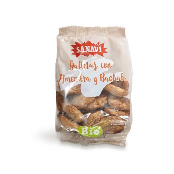 biscoitos de amêndoa e baobab da marca sanavi