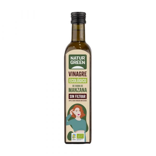 vinagre de sidra de manzana sin filtrar de naturgreen