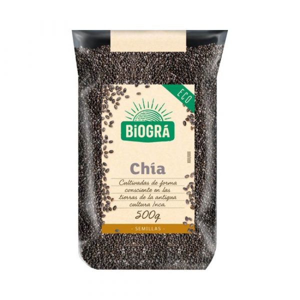 sementes de chia de 500g da marca biográ